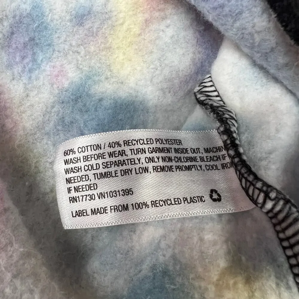 Wild Fable Women's Black Tie-Dye Cropped Long Sleeve Hoodie - Size Medium - NWT - Picture 6 of 8